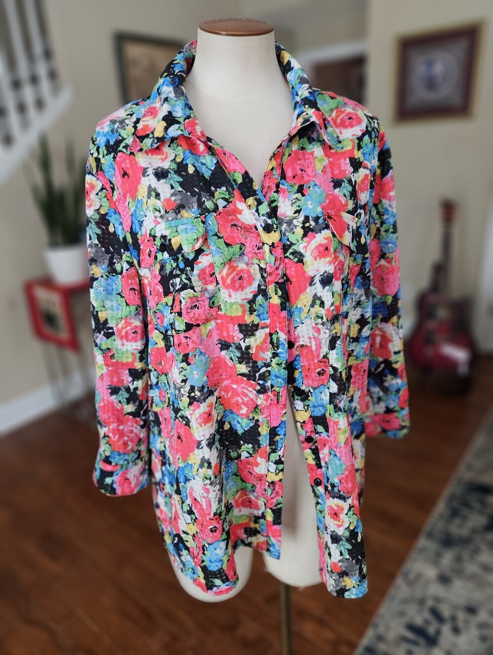 Kim Rogers Floral Top XL